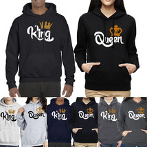 Nwt Valentine&#39;s Day His &amp; Hers King Queen Love Couple Matching Hoodie Sweatshirt - £17.05 GBP