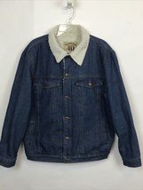 North 40 Coat Sherpa Lined Denim Trucker Blue Jean Button Up Jacket Size... - $49.45