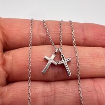 Vintage Cute Pendant Icon Cross Chain Sterling Silver 925 Jewelry Gift W... - $72.00