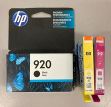 GENUINE NEW HP 920XL Yellow &amp; HP 920 Black/Magenta Ink Cartridges - Exp ... - $294.88 MXN
