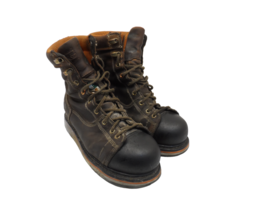 Timberland PRO Men&#39;s 8&quot; Gridworks Alloy Toe Work Boots A12EZ Brown Size 8W - £34.08 GBP
