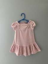 Ralph Lauren Baby Girl Pink Velour Dress Sz 24 Months Fancy Party - $14.73