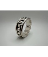Vintage Mexico Hand Made Sterling Silver Hinged Brutalist Modernist Bangle  - €169,07 EUR