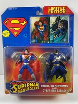 Vintage &#39;96 SUPERMAN MAN OF STEEL Cyber-link Superman and Batman Limited Edition - £15.81 GBP