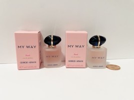 2 Giorgio Armani My Way Floral Eau De Parfum 0.23fl.oz./7mL Dab Splash Travel - £30.36 GBP