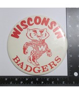 Vintage Wisconsin Badgers Standee Button Pin Free Standing 6 Inch Giant ... - $29.67