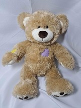 Build A Bear Plush Patchwork Fluffy Beige Light Brown Bear - £14.77 GBP