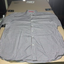 Jeremy Argyle NYC Mens Button up Gray Red XXL Plaid 2XL Long Sleeve - £14.70 GBP