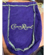 Crown Royal Purple &amp; Gold Drawstring Bag w Logo Med Size 7 x 9 Cloth Emb... - $130.52 MXN