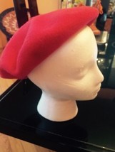 Pre-owned VTG GAP KIDS Red Wool Beret Hat SZ M/L - £43.52 GBP