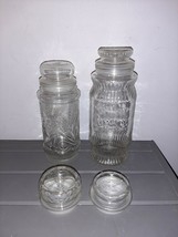 Vintage MR. PEANUT glass jars Anchor Hocking 10&quot; 8&quot; Replacement Lids Lot - $559.01 MXN