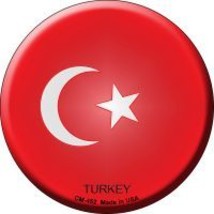 Turkey  Novelty Metal Mini Circle Magnet CM-452 - £10.38 GBP