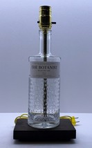 The Botanist Dry Gin Liquor Bar Bottle TABLE LAMP Lounge Light w/ Wood Base - $51.77