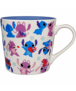 Disney Lilo and Stitch Angel &amp; Stitch Dancing 15 Ounce Ceramic Mug Multi... - £16.72 GBP