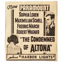 1963 The Condemned Of Altona Sophia Loren Movie Advertisement Film F6F - $19.99