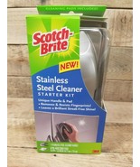 Scotch-Brite Stainless Steel Cleaner Starter Kit Handle &amp; 6 Pre-Moistene... - £11.83 GBP