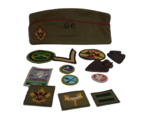 Vintage Lot Boy Scout Patches &amp; Hat, Pins, Canoe, Paddle, Camporee Jambo... - £11.72 GBP