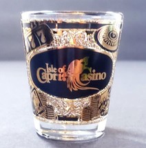Astar Isle of Capri Casino Gilded 1 oz. Shot Glass Gold Black Clear - £21.58 GBP