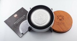 2015 Mexico Azteca .999 Argent 1 Kilo Rond 100 Pesos W / Boite Et Papiers - $3,785.85