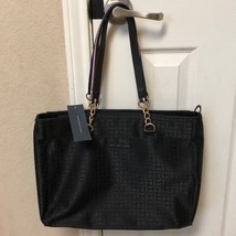 Tommy Hilfiger Black Signature Purse Handbag Tote New With Tags - $108.00