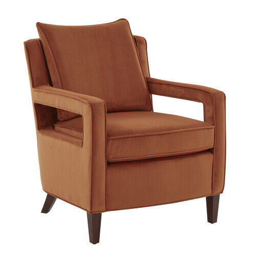 Primary image for Burnt Orange Velvet Accent Arm Chair