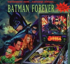 Batman Forever Pinball FLYER Original 1995 NOS Game Art Promo Sheet Superheros - £15.48 GBP