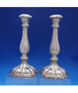 Austrian .812 Silver Candlestick Pair Fluted Design by CS - Vienna 1863 ... - €1.117,09 EUR