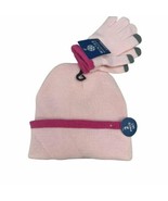 Winter Essentials Kids 2-Piece Set Pink Knit Beanie &amp; Gloves Set - $261.52 MXN