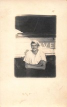 UNIDENTIFIED HANDSOME YOUNG MAN IN BERET~1910s REAL PHOTO POSTCARD - £5.87 GBP