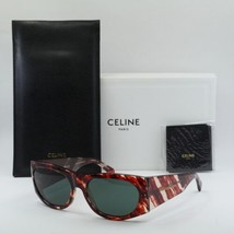 CELINE CL40029I 54N Red Havana/Green 59-19-140 Sunglasses New Authentic - £165.00 GBP