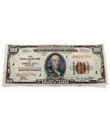 1929 $100 National Currency Kansas City Brown Seal Note in VF Condition ... - €195,32 EUR