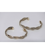 CII Designer Signed 925 Sterling Silver Twisted Rope Cuff Bracelets - €87,45 EUR