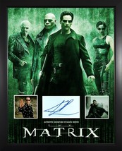 Keanu Reeves The Matrix Actor Custom Framed Signed Autograph Photo ACOA - £542.26 GBP