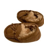 Toys R Us Slippers Fur Lined Baby infant Size 3 slippers Tan Slip On Sty... - £13.42 GBP