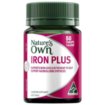 Nature&#39;s Own Iron Plus for Women&#39;s Health + Energy - 50 Capsules - £59.69 GBP