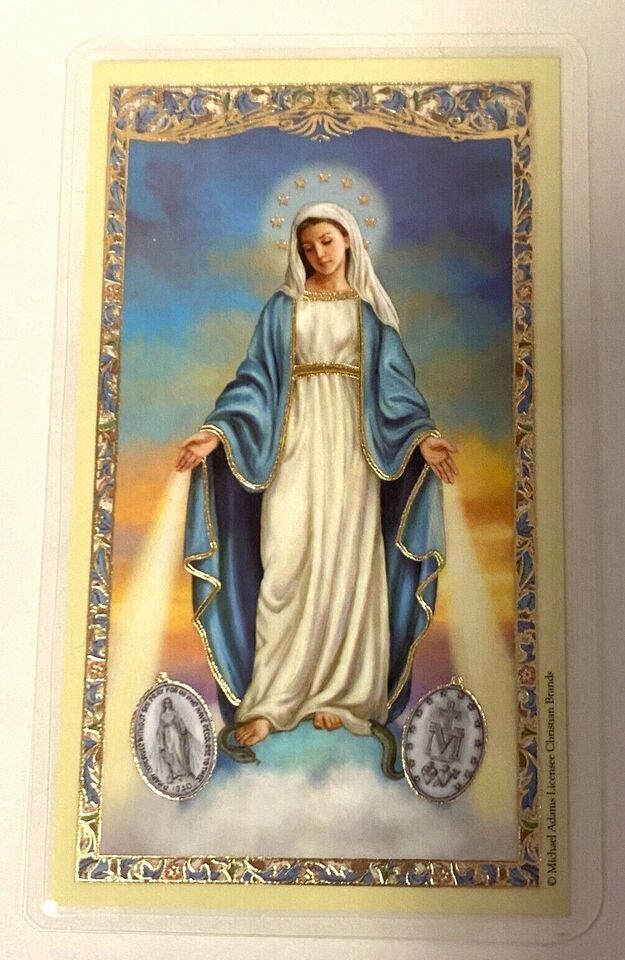 Our Lady of the Miraculous Medal Laminated Prayer Card, New #PCL-30 ...