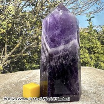 Chevron Amethyst point crystal purple stone of spirituality and intuition - £19.09 GBP