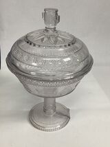 EAPG Adams Glass Co's Egyptian Oasis Pattern Covered Compote - Sphinx - ... - $19.79