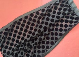 Victoria&#39;s Secret S PANTS black mesh Flocked Polka Dot PJ PAJAMAS Very Sexy - $79.19
