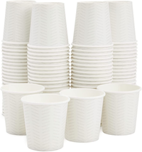 100 Pack Mini Disposable Paper Cups with Geometric Design for Espresso, Mouthwas - £15.22 GBP
