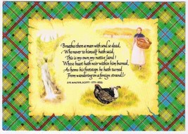 Postcard Breathes There A Man With Soul So Dead Sir Walter Scott Scotland - $2.96