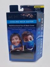 NEW Mission Cooling Neck Gaiter - Youth 8+ One Size -Blue- FREE SHIPPING! - £6.06 GBP