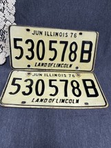1976 Illinois License Plate Pair 930578 B - £7.80 GBP