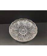 Vtg EAPG Elegant Clear Crystal Cut Glass Footed  10&quot; Bowl Heavy - $49.99