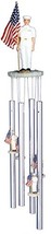 StealStreet SS-G-41809, Wind Chime Round Top Navy with US Flag Hanging Garden Po - £31.96 GBP