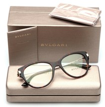 New Bvlgari 4144-B 504 Havana Eyeglasses Glasses 52-17-140 B43mm Italy - £176.21 GBP