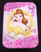 Disney Princess Belle mini puzzle in collector tin 50 pcs New Sealed - $4.00
