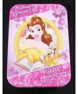 Disney Princess Belle mini puzzle in collector tin 50 pcs New Sealed - $75.58 MXN
