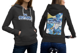 The Smurfs Black Cotton Hoodie For Women - £31.96 GBP