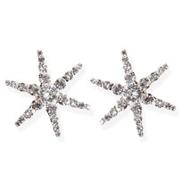 Stonefans Rhinestone Star Shaped Dangle Earrings For Women Clear Crystal Geometr - £7.84 GBP